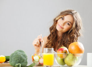 Making ‘Quarantine Care’ A Priority Girl eating healthy food in quarantine.