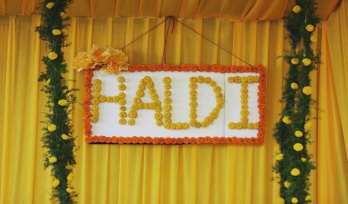wedding affair haldi ceremony