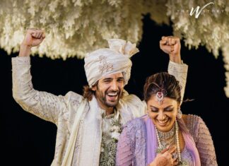 Digital Lavender Anushka Ranjan in Lavender Bridal Lehenga