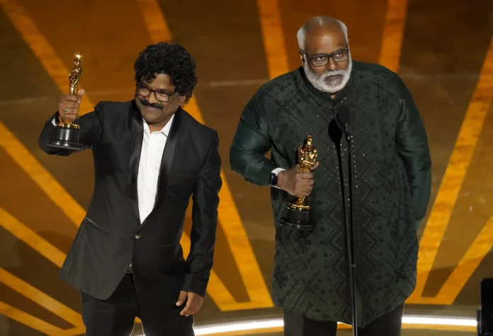 Chandrabose-and-Keeravani Chandrabose And Keeravani With Best Original Song Award