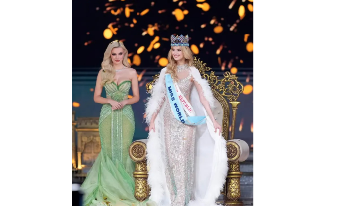 The Winner Krystyna Pyszková, a Czech delegate, the winner of Miss World 2023