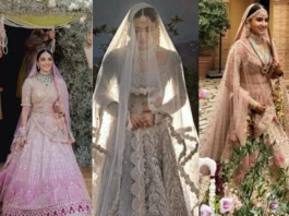 8 Designer Pastel Lehengas Worn by Celebrity Brides pastel lehenga
