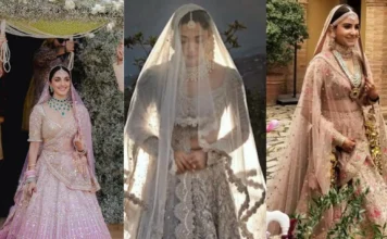 8 Designer Pastel Lehengas Worn by Celebrity Brides pastel lehenga