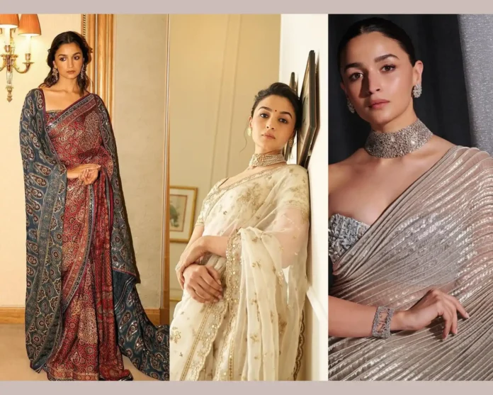 alia bhatt saree looks