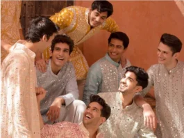 Unique Groom Attires for Men in Mirror Work unique groom attires for men