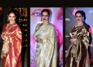 6 Rekha Saree Look You Can Recreate for Yourself rekha saree look