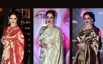6 Rekha Saree Look You Can Recreate for Yourself rekha saree look