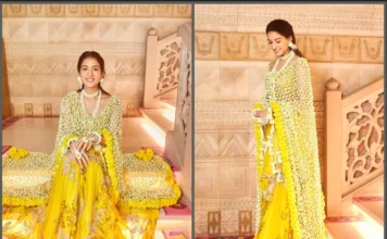 Get the Radhika Merchant Dupatta Made from Flowers Here radhika merchant dupatta