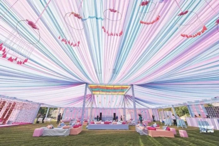 pastel wedding decor