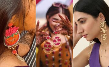 Own the Spotlight with These Customised Earrings for Bride Customised Earrings